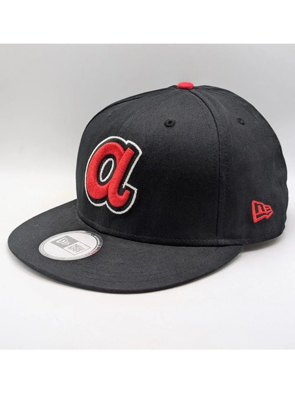 Atlanta Braves New Era 9Fifty Snapback Hat Cooperstown Retro Throwback Cap Black